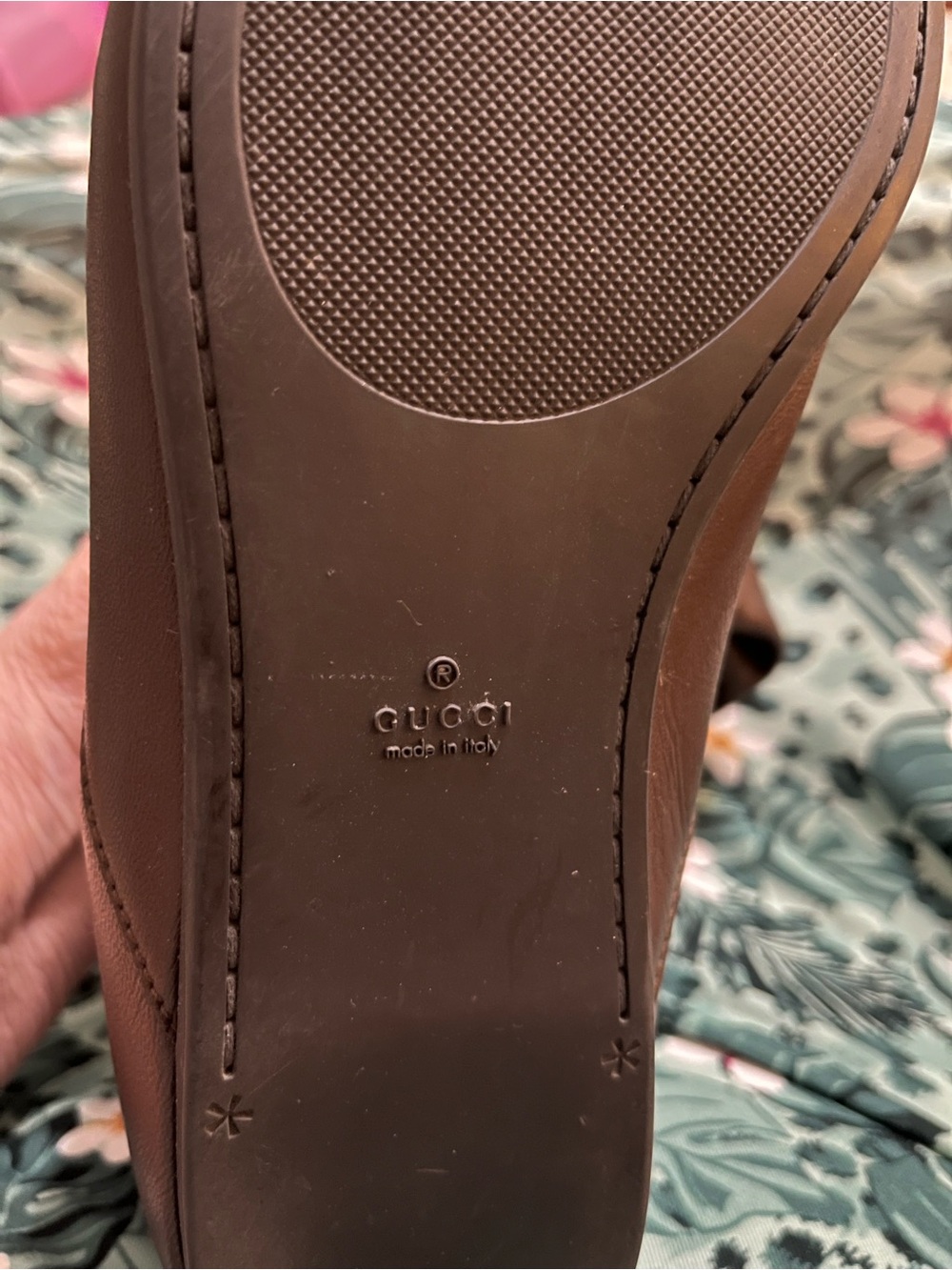 Gucci Brown Leather Boots with Red and Green Stripe - Picture 4 of 4